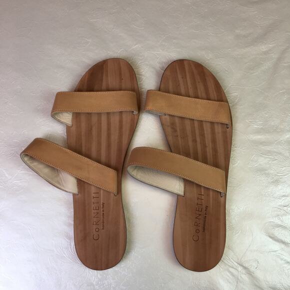 CorNETTI Double Strap Slip On Sandals Brown EU 44 - Picture 2 of 11